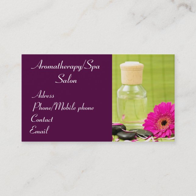 Wellness-Center Salon Business Card Visitenkarte (Vorderseite)