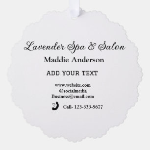 Wellness-Center-Salon Gäste Informationen Strand Ornament Karte