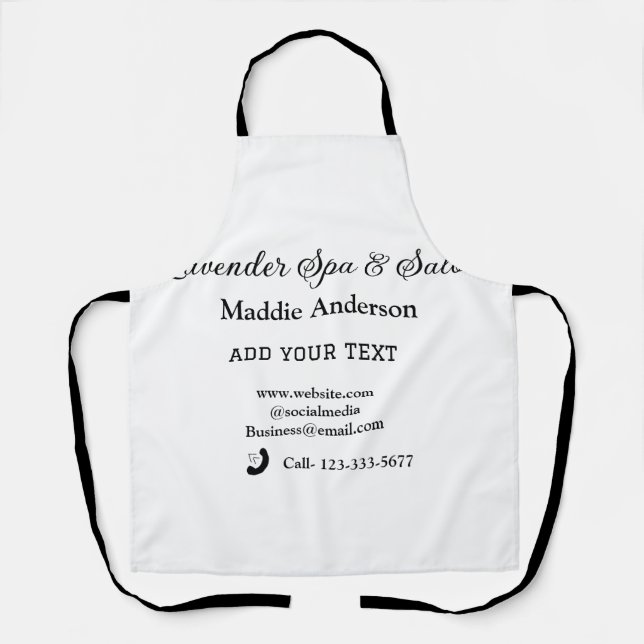 Wellness-Center-Salon Gäste Informationen Strand Schürze (Vorderseite)