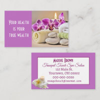 Wellness-Center Salon mit Handtüchern und Orchidee