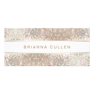 Wellness-Center Salon Strippte IMITATE Silver Sequ Werbekarte