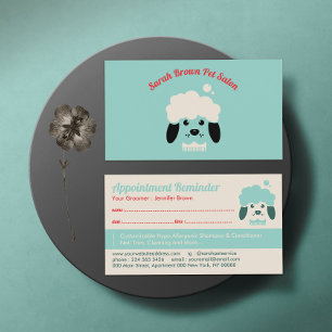 Wellness-Center Salon Termin Remind Dog Groomer Visitenkarte