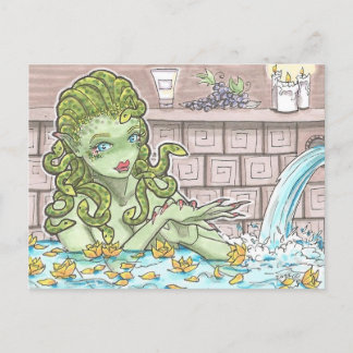 Wellness-Center Snakes Hot Tub Medusa Fantasy Post Postkarte