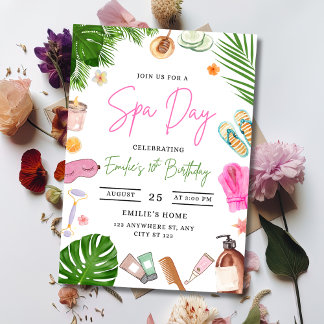 Wellness-Center Tag Geburtstag Einladung, Girls We Einladung