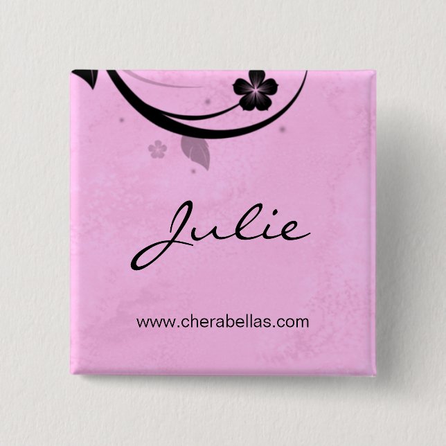 Wellness-Center-Tag-Taste Brooch Wasserrosa Button (Vorderseite)