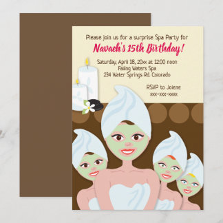 Wellness-Center-Tagesgeburtstags-Party Einladung