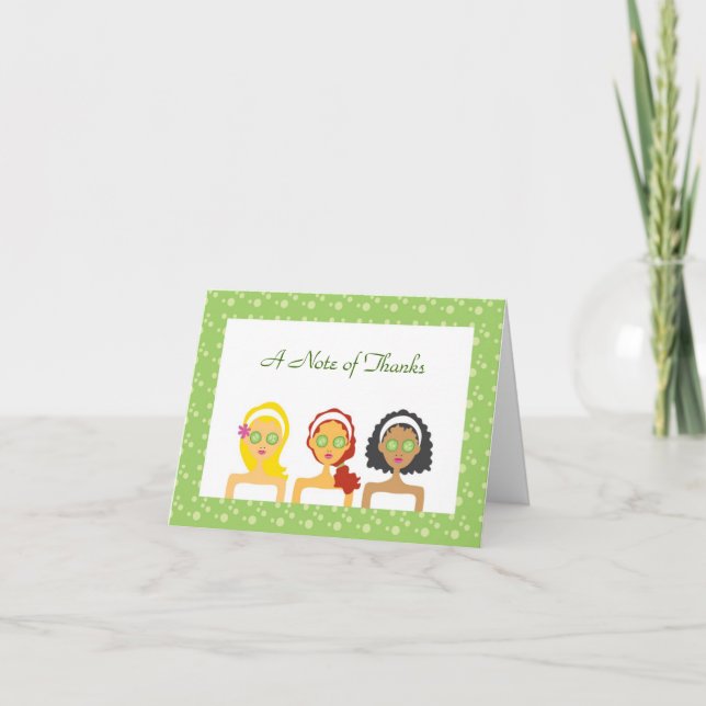 Wellness-Center Thema Danke Karte (Vorderseite)