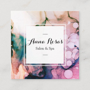 *~* Wellness-Center-u. Salon-abstrakter Quadratische Visitenkarte