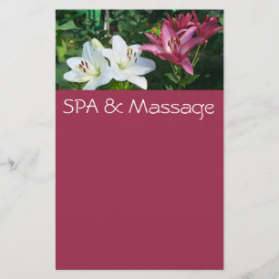 WELLNESS-CENTER und Massage Briefpapier