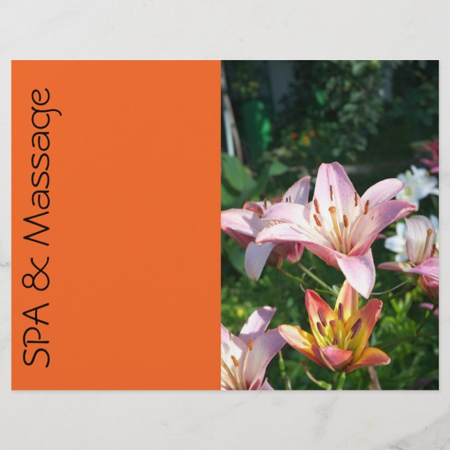 WELLNESS-CENTER und Massage Flyer (Vorne)