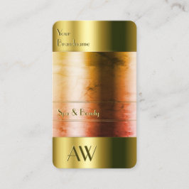 Wellness-Center und Schönheit Gold und Glasoptiken Visitenkarte