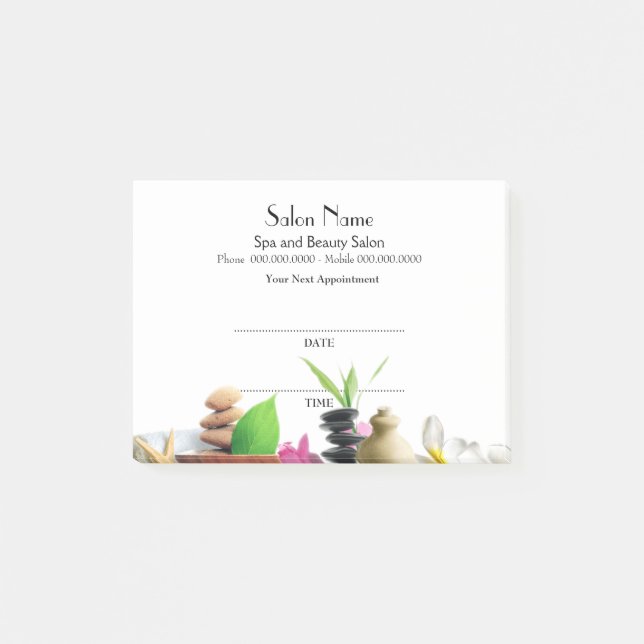 Wellness-Center-und Schönheits-Verabredung Post-it Klebezettel (Vorderseite)