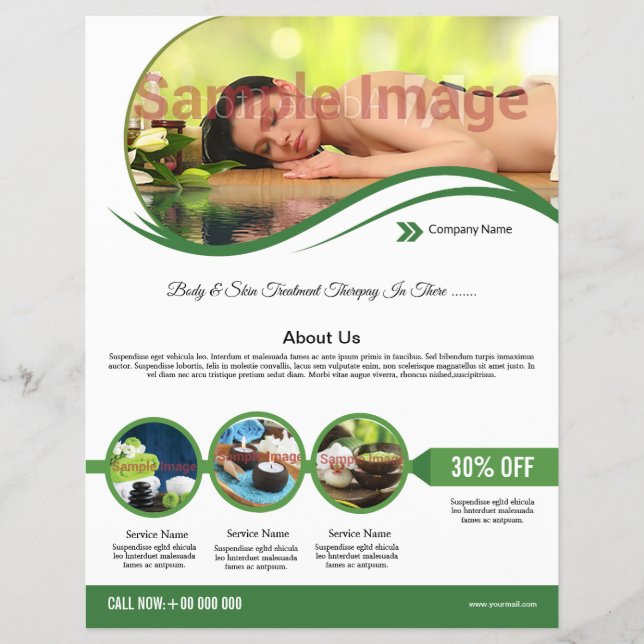 Wellness-Center und Schönheitssalon Flyer (Vorne)