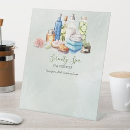 Wellness-Center und Wellness am Tag der grünen Was Sockelschild