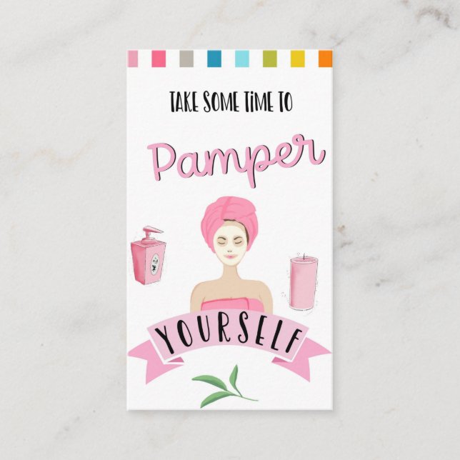 Wellness-Center verwöhnen sich mit einem Schönheit Visitenkarte (Vorderseite)