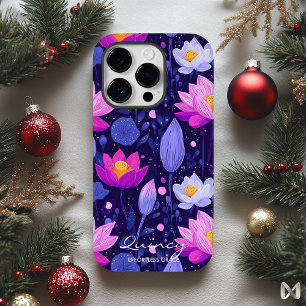 Wellness Elegante Lotus Blooms in strahlenden Purp Case-Mate iPhone 14 Pro Hülle