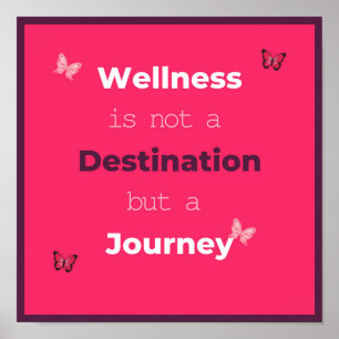 Wellness ist keine Reise Motivationsposter Poster