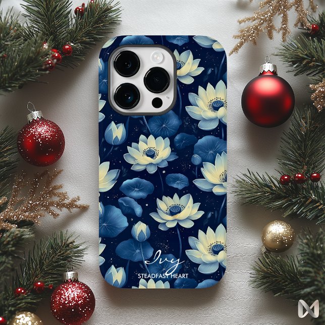 Wellness Lotus Blossom Weich Gelb & Tief Blau Case-Mate iPhone Hülle (Von Creator hochgeladen)