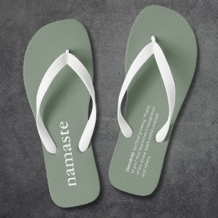Wellness Simple Namaste Minimalistisch Yoga Lehrer Flip Flops