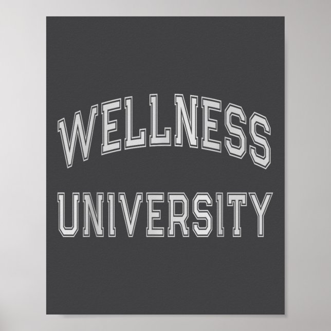 Wellness University Squad Fitness Coach Gym Health Poster (Vorne)