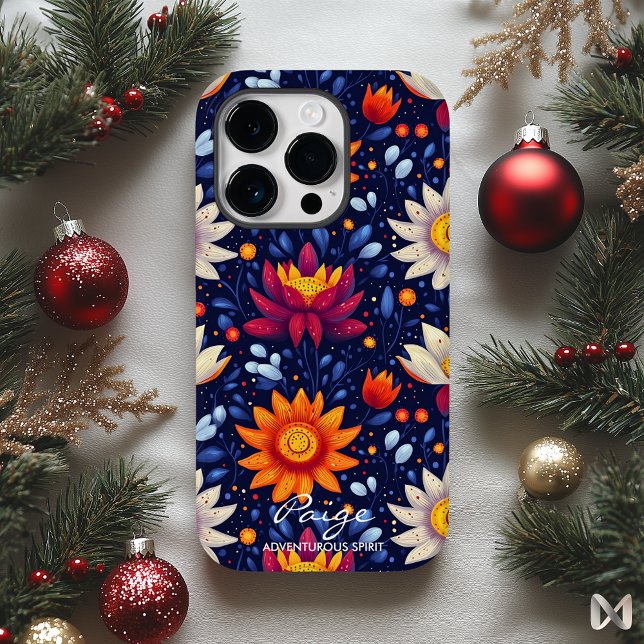 Wellness Vibranly Floral Adventure mit Bold Hues Case-Mate iPhone Hülle (Von Creator hochgeladen)