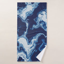 Wellness Waters Large Towel - Custom Ocean Blue  Badehandtuch