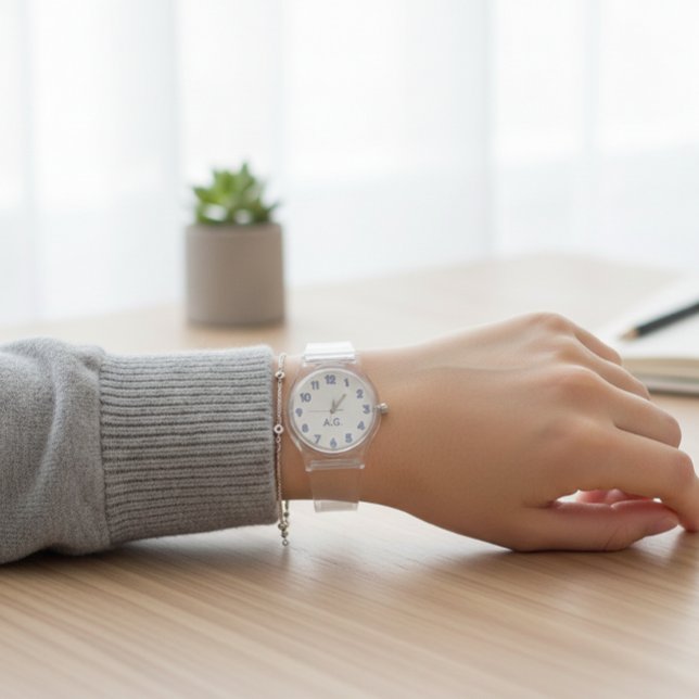 Wellness Waters Wristwatch - Transparent Ice Desig Armbanduhr (Von Creator hochgeladen)