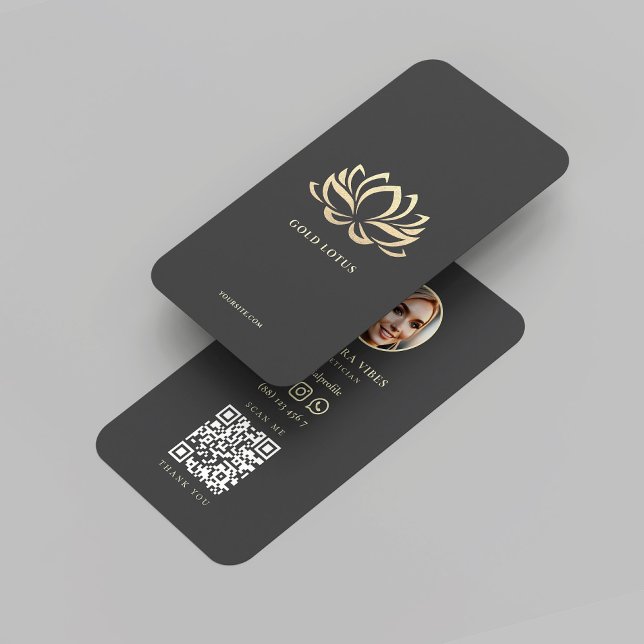 Wellness Wellness-Center Haartrockner Schönheit Es Visitenkarte (Wellness Spa Hair Beauty Esthetician Gold Lotus Business Card
)