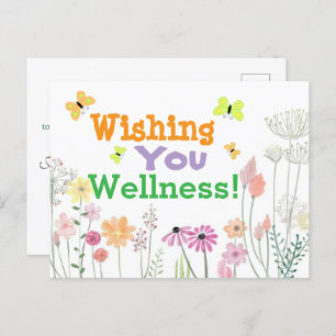 Wellness wünschen postkarte