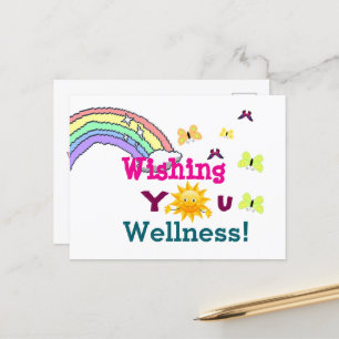 Wellness wünschen postkarte