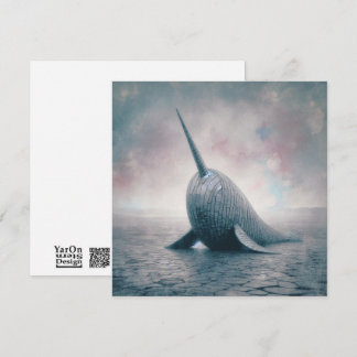 Wellpappe Narwhal-Grußkarte Mitteilungskarte