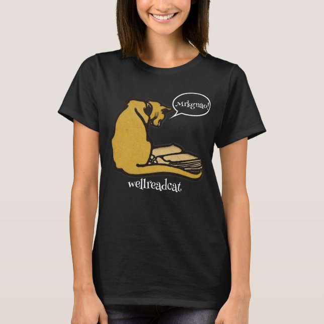 wellreadcat Basic Dark T - Shirt (Vorderseite)