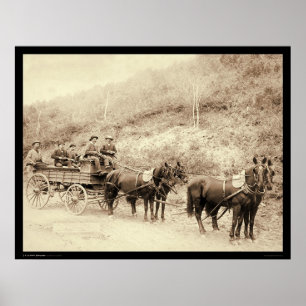 Wells Fargo Deadwood Treasure Wagon SD 1890 Poster