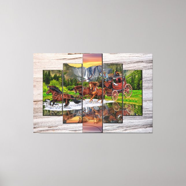 WELLS FARGO STAGECOACH LEINWANDDRUCK (Vorderseite)