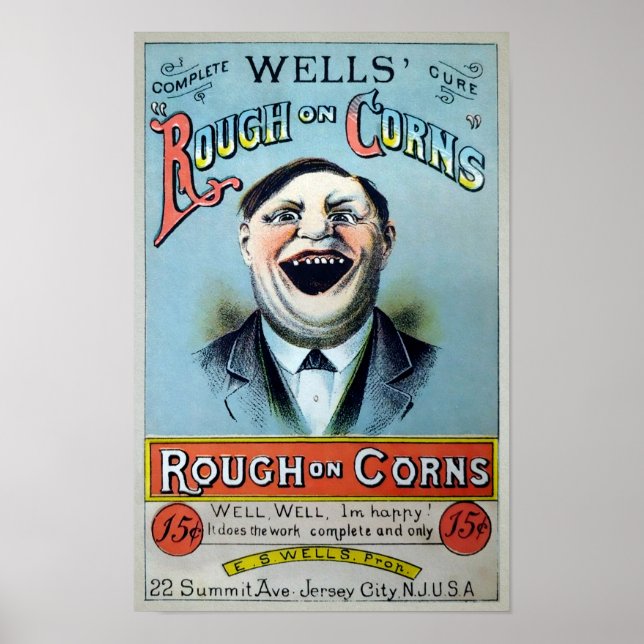 Wells Rough on Corns Advertising Poster (Vorne)