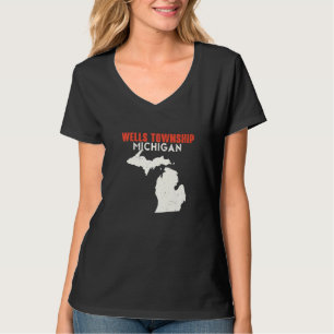 Wells township Michigan USA Bundesstaat Amerika Re T-Shirt