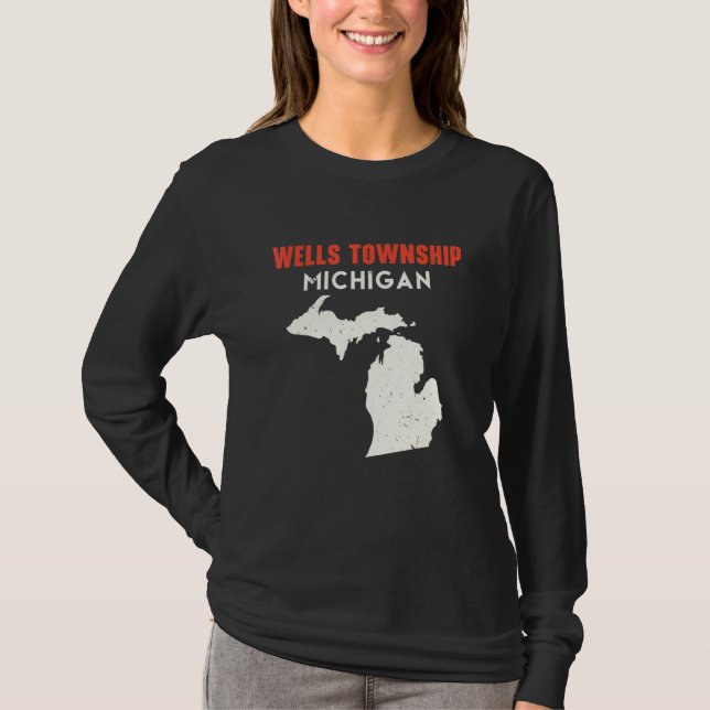 Wells township Michigan USA State America Travel M T-Shirt (Vorderseite)