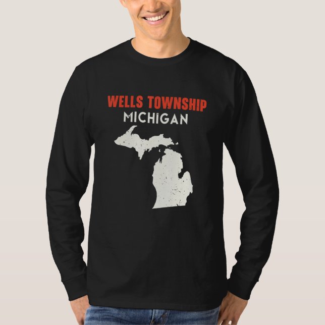 Wells township Michigan USA State America Travel M T-Shirt (Vorderseite)