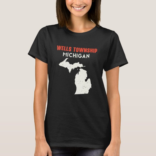 Wells township Michigan USA State America Travel M T-Shirt (Vorderseite)