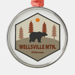Wellsville Mountain Wilderness Utah Bär Ornament Aus Metall