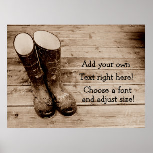 Welltöne oder Schweißnähte Gumstiefel oder Gummies Poster