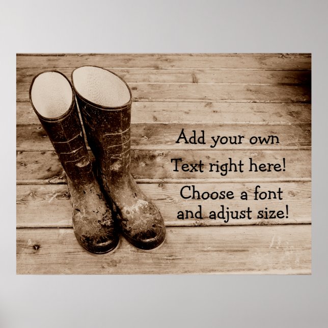 Welltöne oder Schweißnähte Gumstiefel oder Gummies Poster (Vorne)