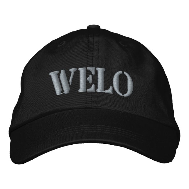 Welo. Für den mexikanischen Opa Liebe. Bestickte Baseballkappe (Vorderseite)
