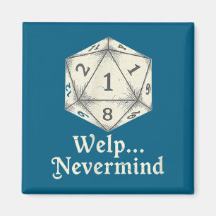 Welp Egal D20 Brettspiel Tabletop Rollenspiele Magnet