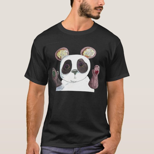 Welp Niedlich Panda T-Shirt (Vorderseite)