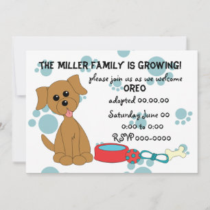 Welpe Adoption Feier! Einladung