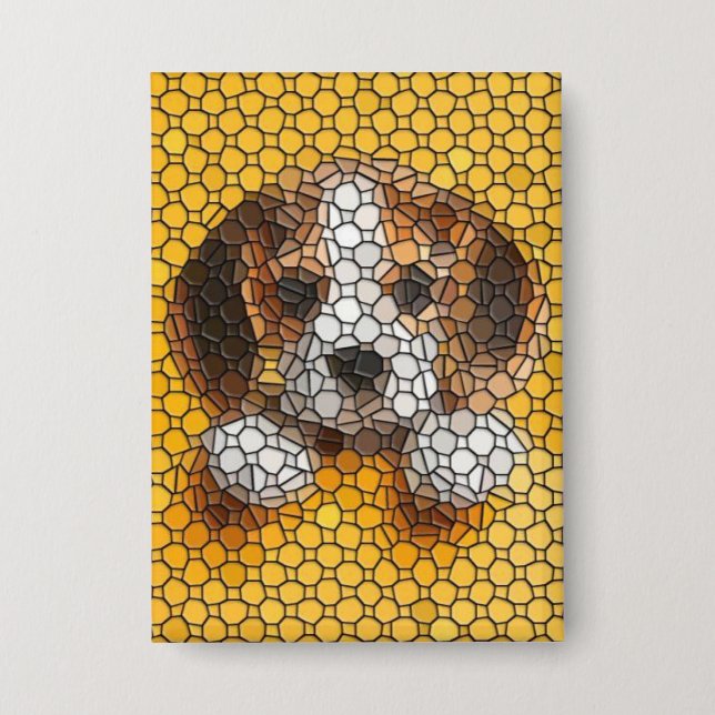 Welpe, Beagle, Haustier Button (Vorderseite)