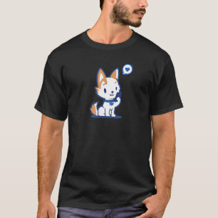 Welpe benutzt Telefon Liebt sein Handy Süßer Hund T-Shirt