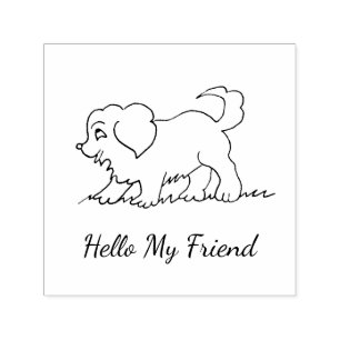 Welpe Briefmarke für Freunde Permastempel