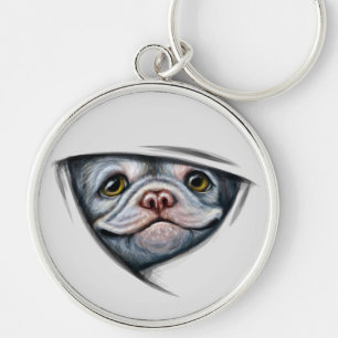 Welpe Bulldogge Schlüsselanhänger